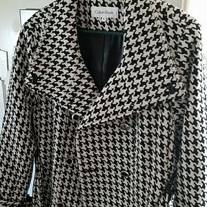 Calvin Klein houndstooth coat